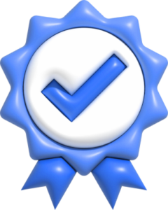 3d high quality guarantee symbol medal button with checkmark best quality of product and service icon standard quality control certification 3d render illustration copy 1 240x300